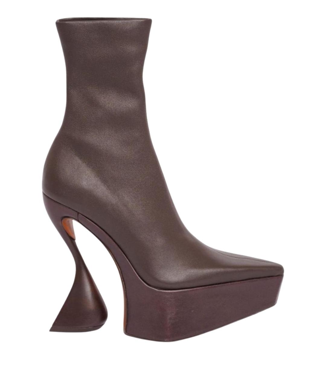 CULT GAIA Коричневые кожаные ботильоны, фото 1