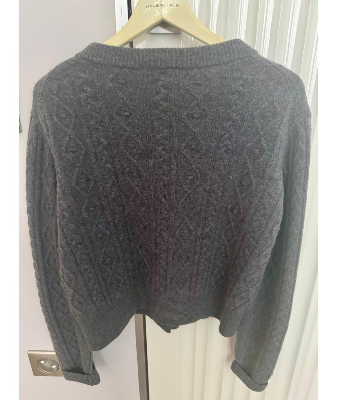 PACO RABANNE Серый шерстяной кардиган, фото 2