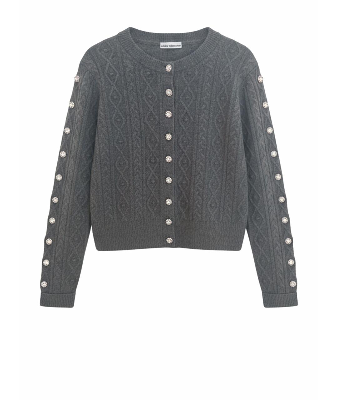 PACO RABANNE Серый шерстяной кардиган, фото 1