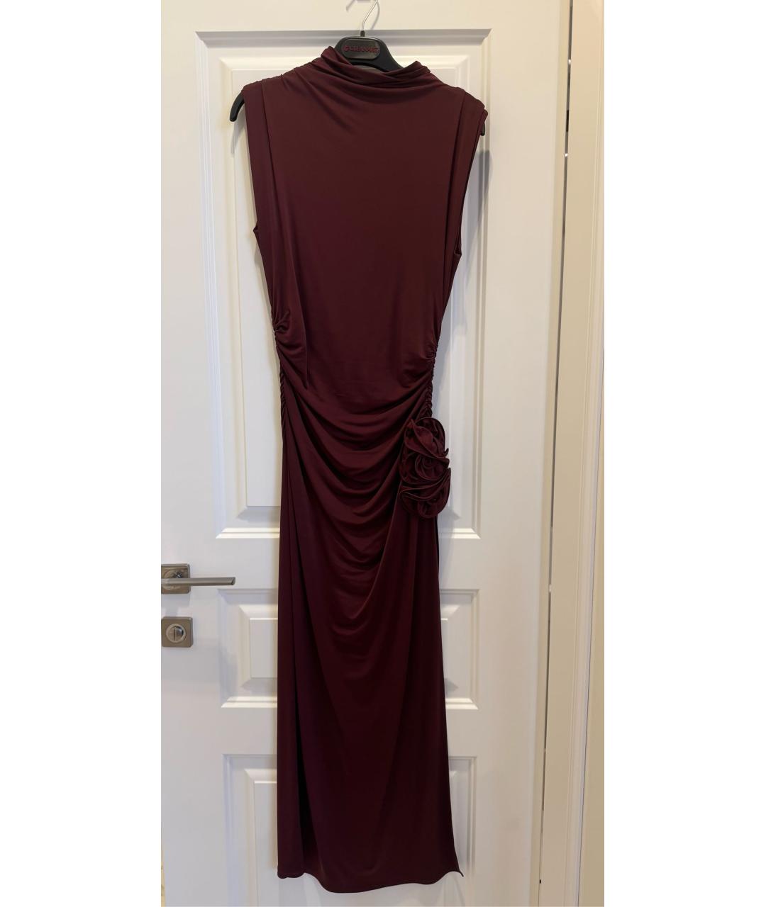MAGDA BUTRYM Бордовое вискозное вечернее платье, фото 7