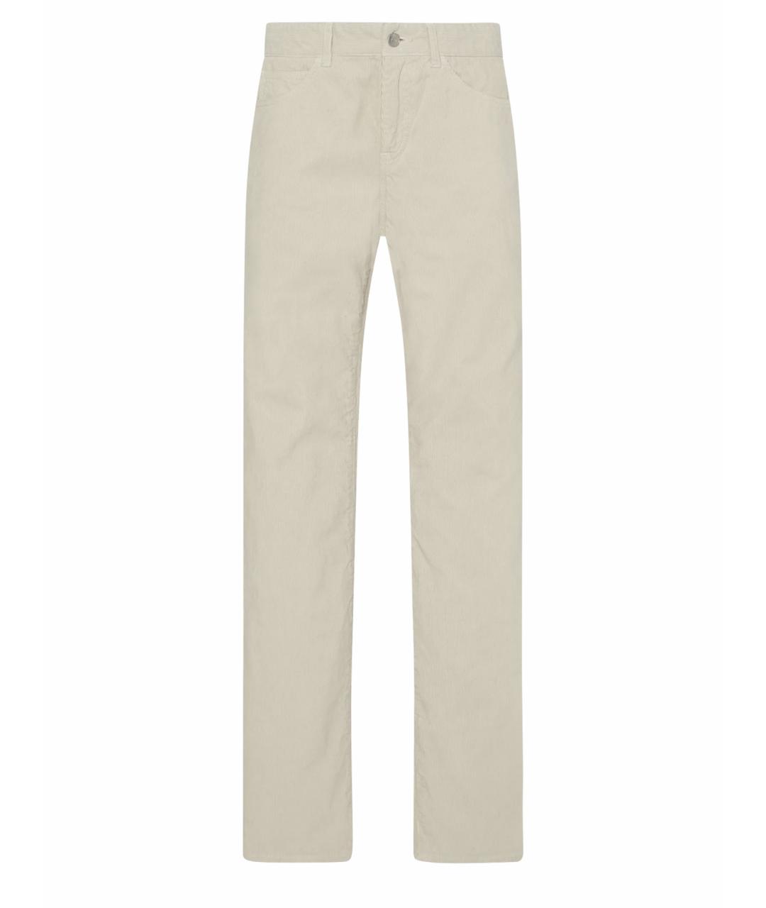 THE ROW Бежевые хлопковые прямые джинсы, фото 4