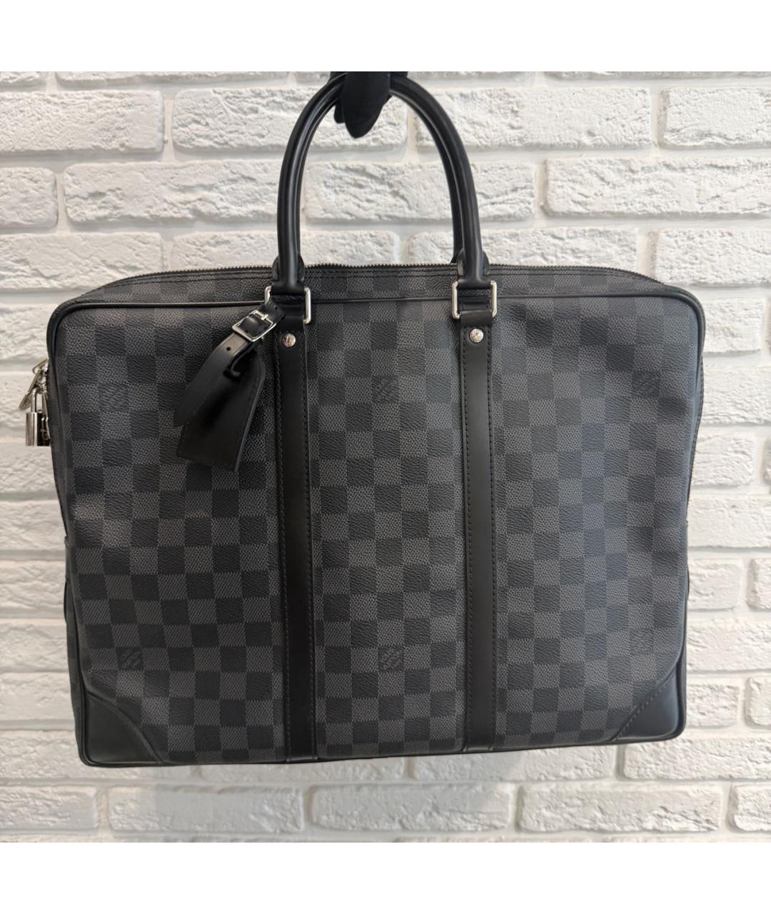 LOUIS VUITTON Черный портфель, фото 3