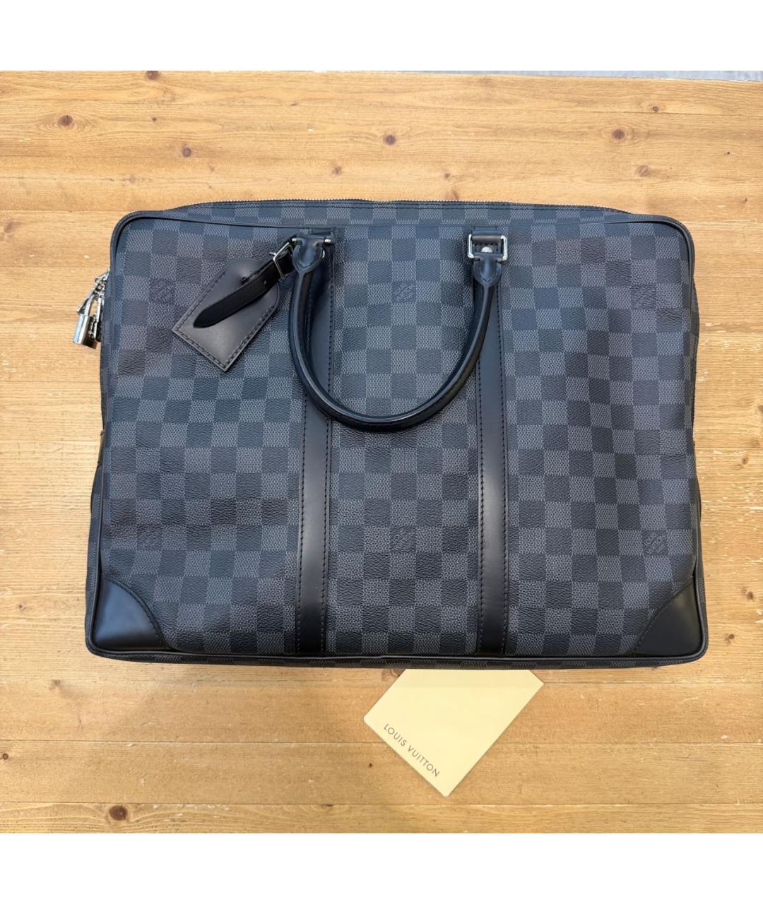 LOUIS VUITTON Черный портфель, фото 2