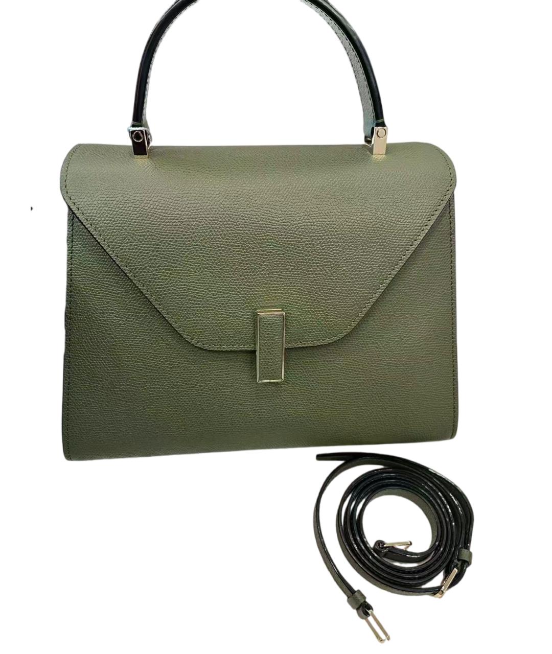 VALEXTRA Зеленая кожаная сумка через плечо, фото 9