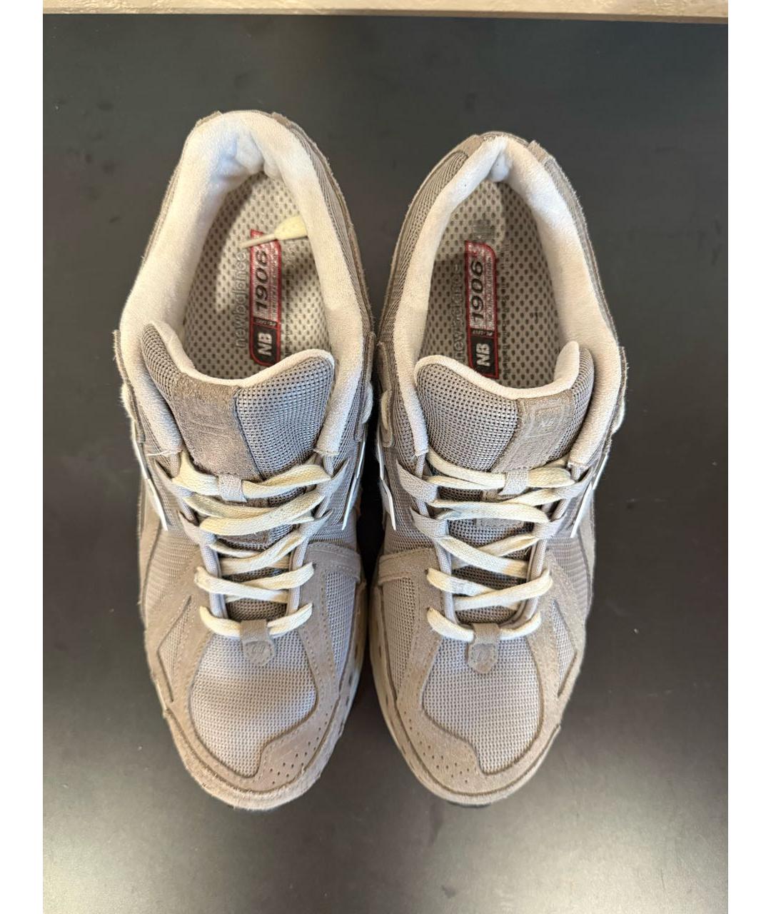 NEW BALANCE Серые замшевые низкие кроссовки / кеды, фото 2