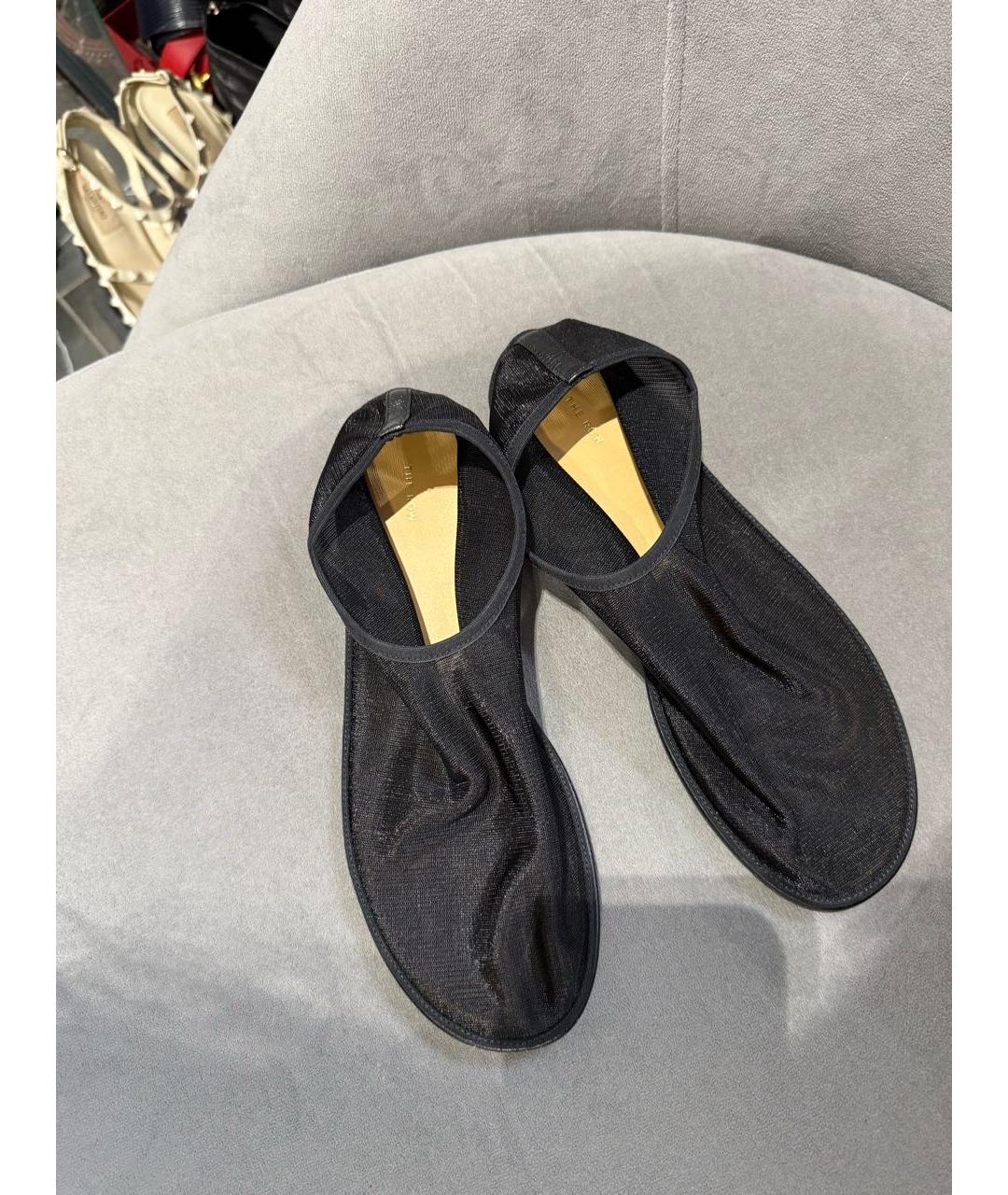 THE ROW Черные текстильные балетки, фото 5