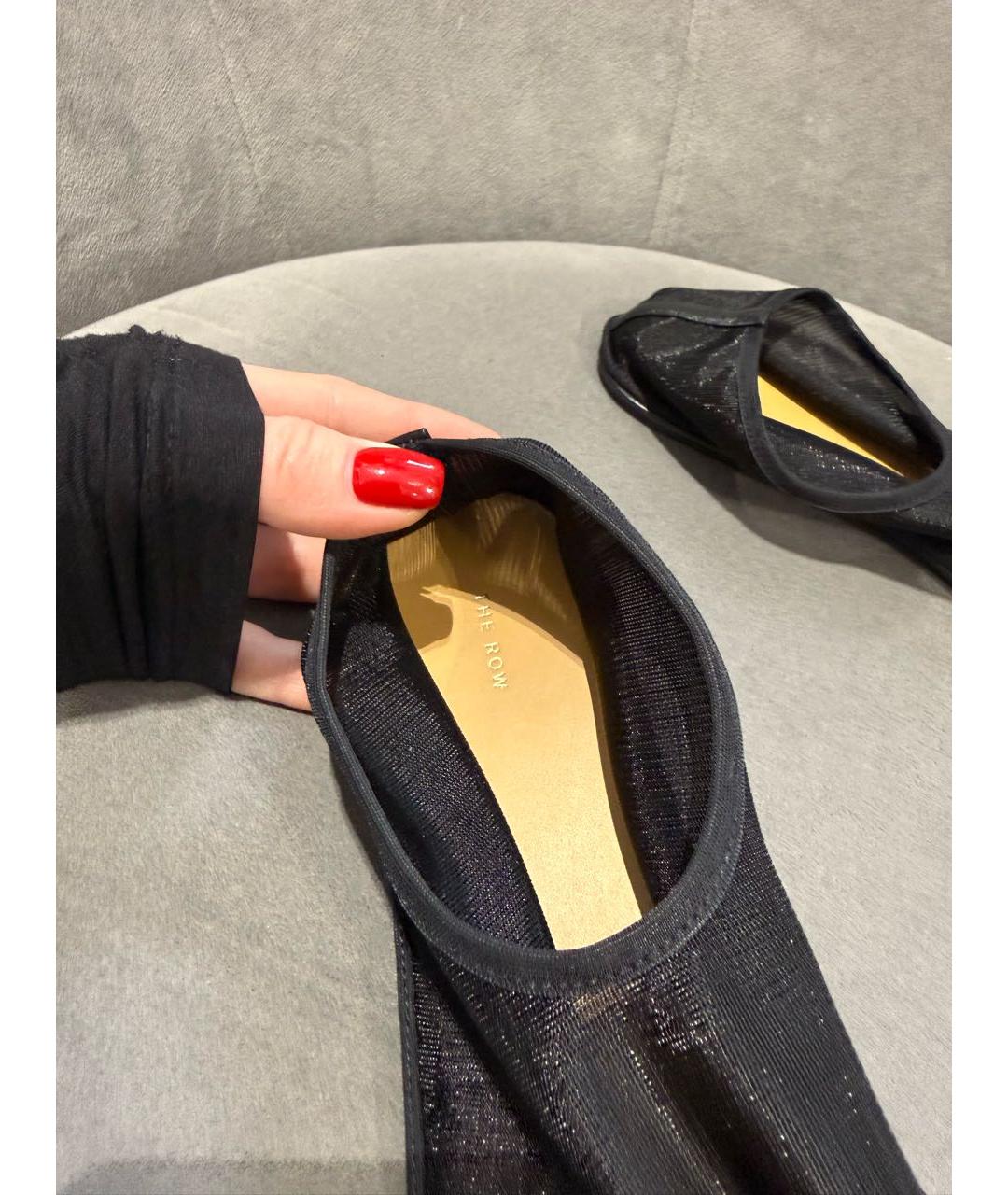 THE ROW Черные текстильные балетки, фото 3