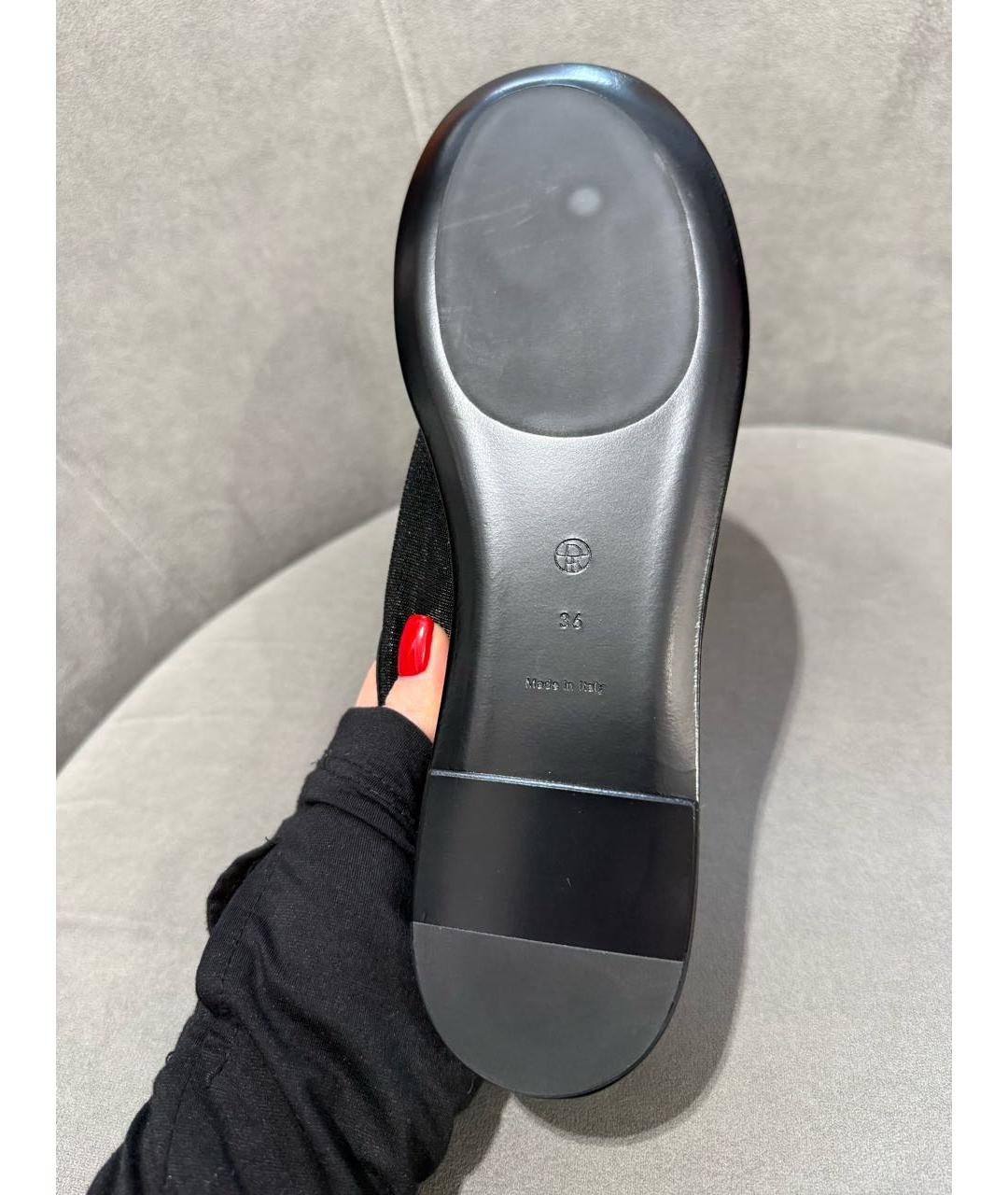 THE ROW Черные текстильные балетки, фото 4