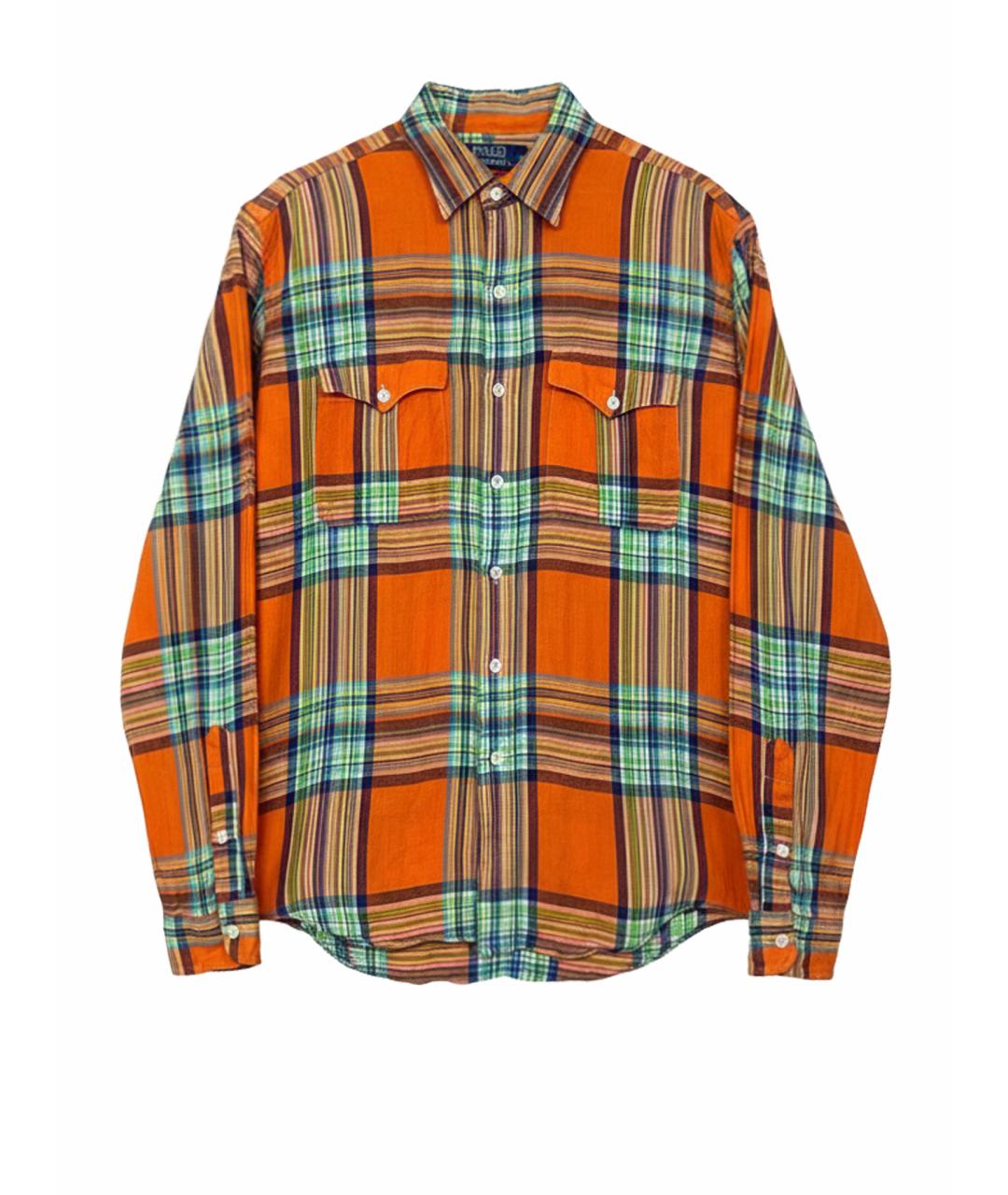 POLO RALPH LAUREN Оранжевая льняная кэжуал рубашка, фото 1