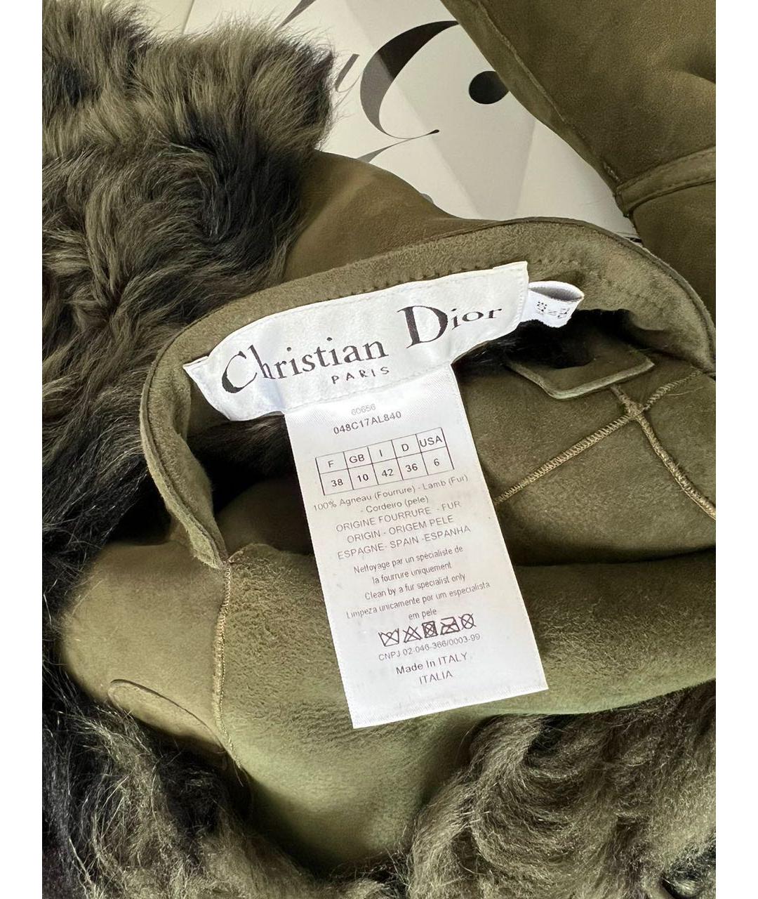 CHRISTIAN DIOR Хаки дубленка, фото 4