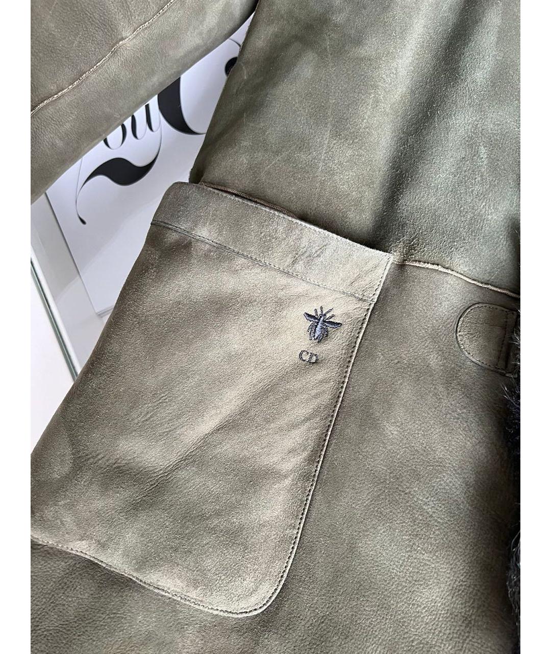 CHRISTIAN DIOR Хаки дубленка, фото 7