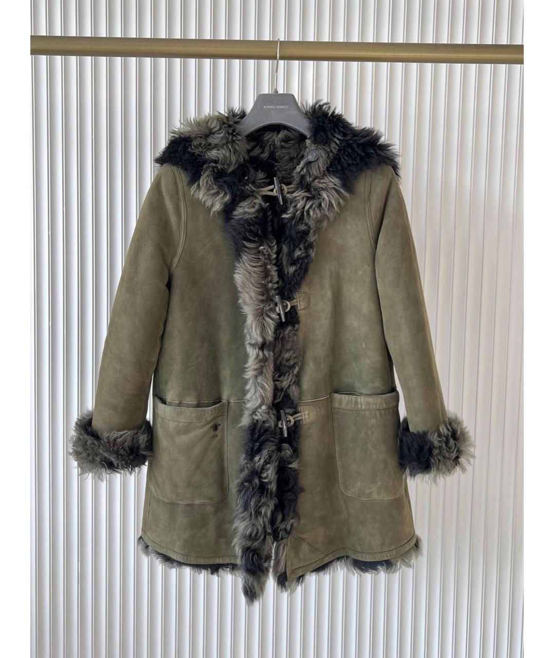 CHRISTIAN DIOR Хаки дубленка, фото 8