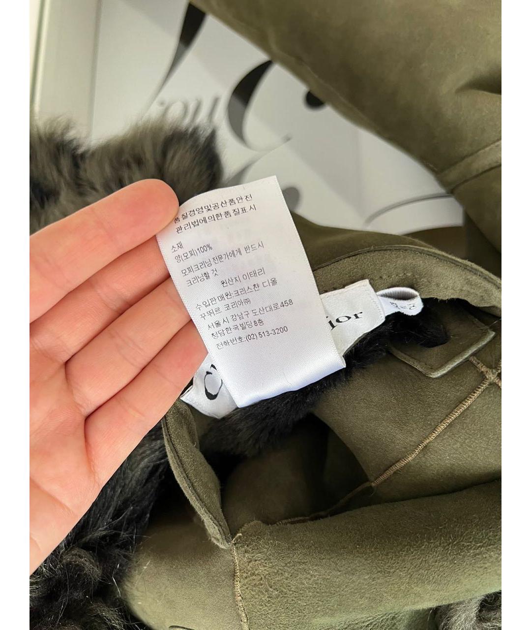 CHRISTIAN DIOR Хаки дубленка, фото 6