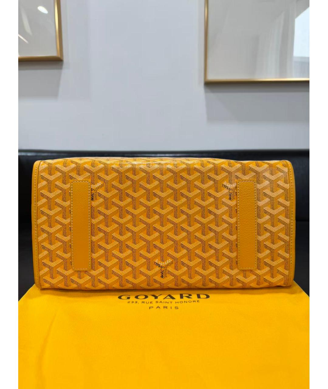 GOYARD Желтый рюкзак, фото 4