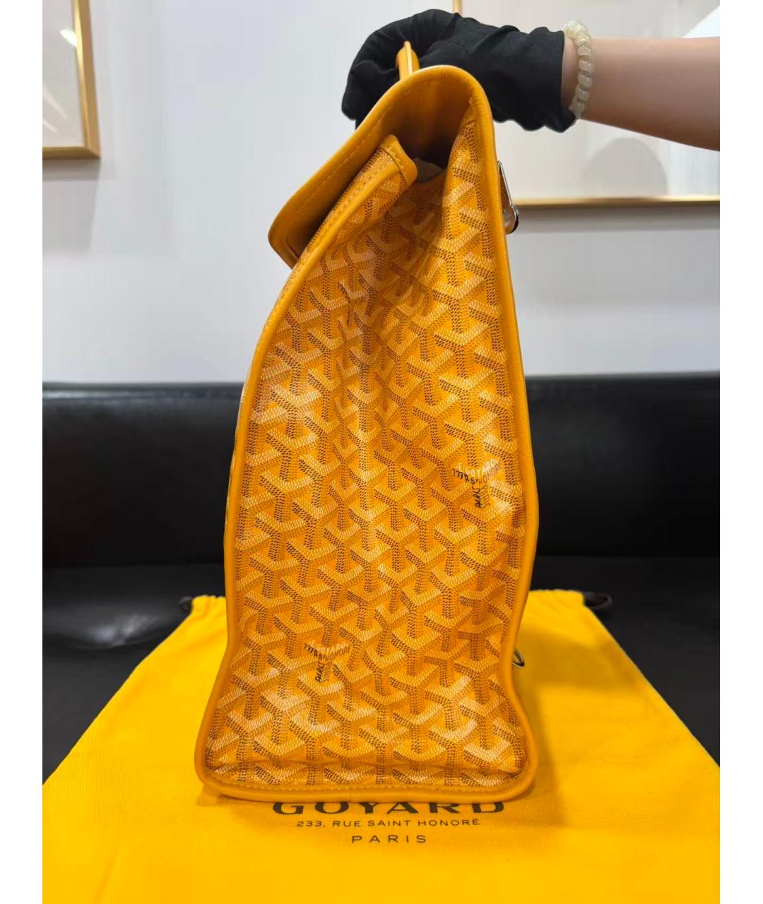 GOYARD Желтый рюкзак, фото 6