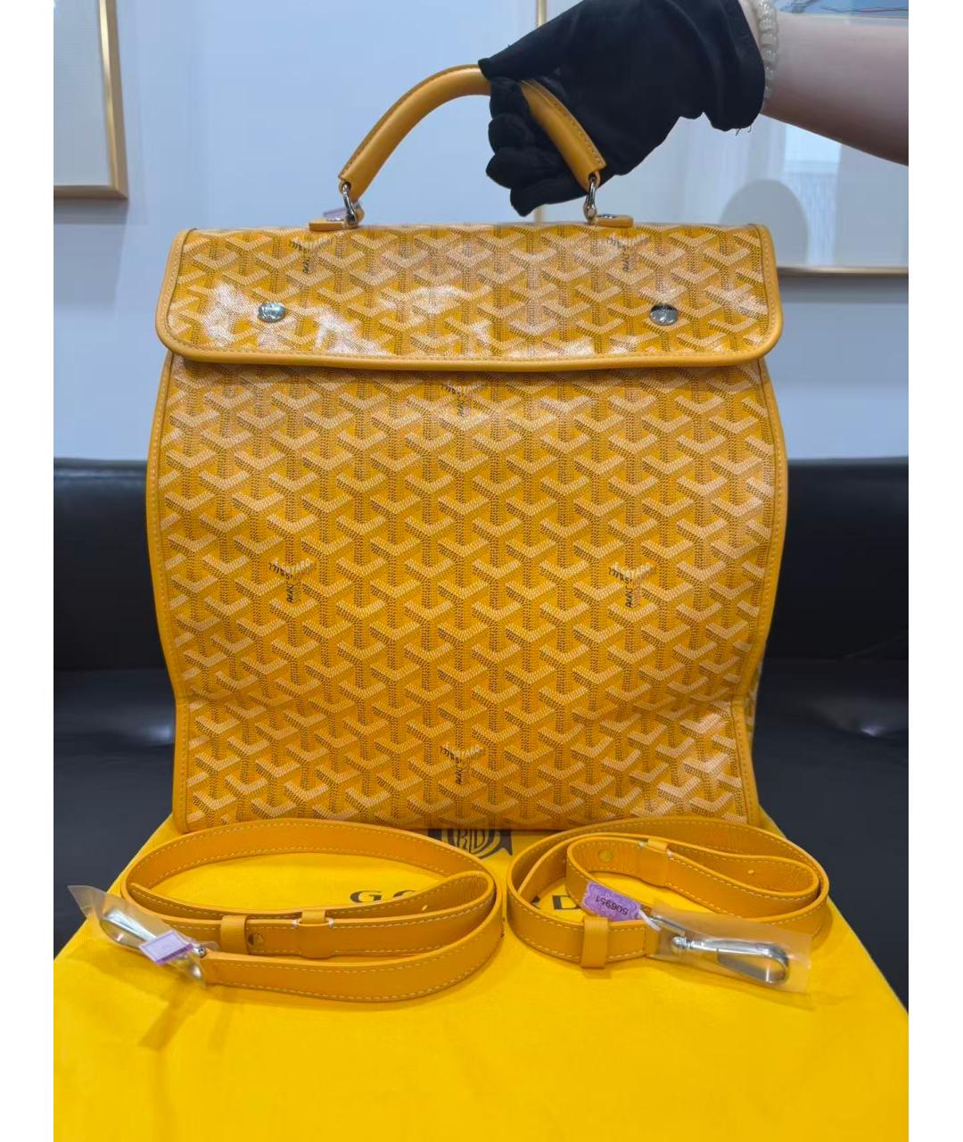 GOYARD Желтый рюкзак, фото 7
