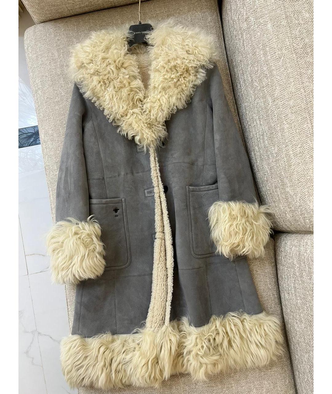CHRISTIAN DIOR Серая дубленка, фото 9