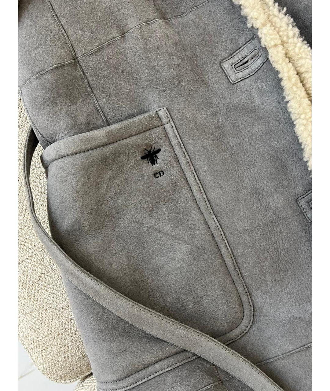 CHRISTIAN DIOR Серая дубленка, фото 8