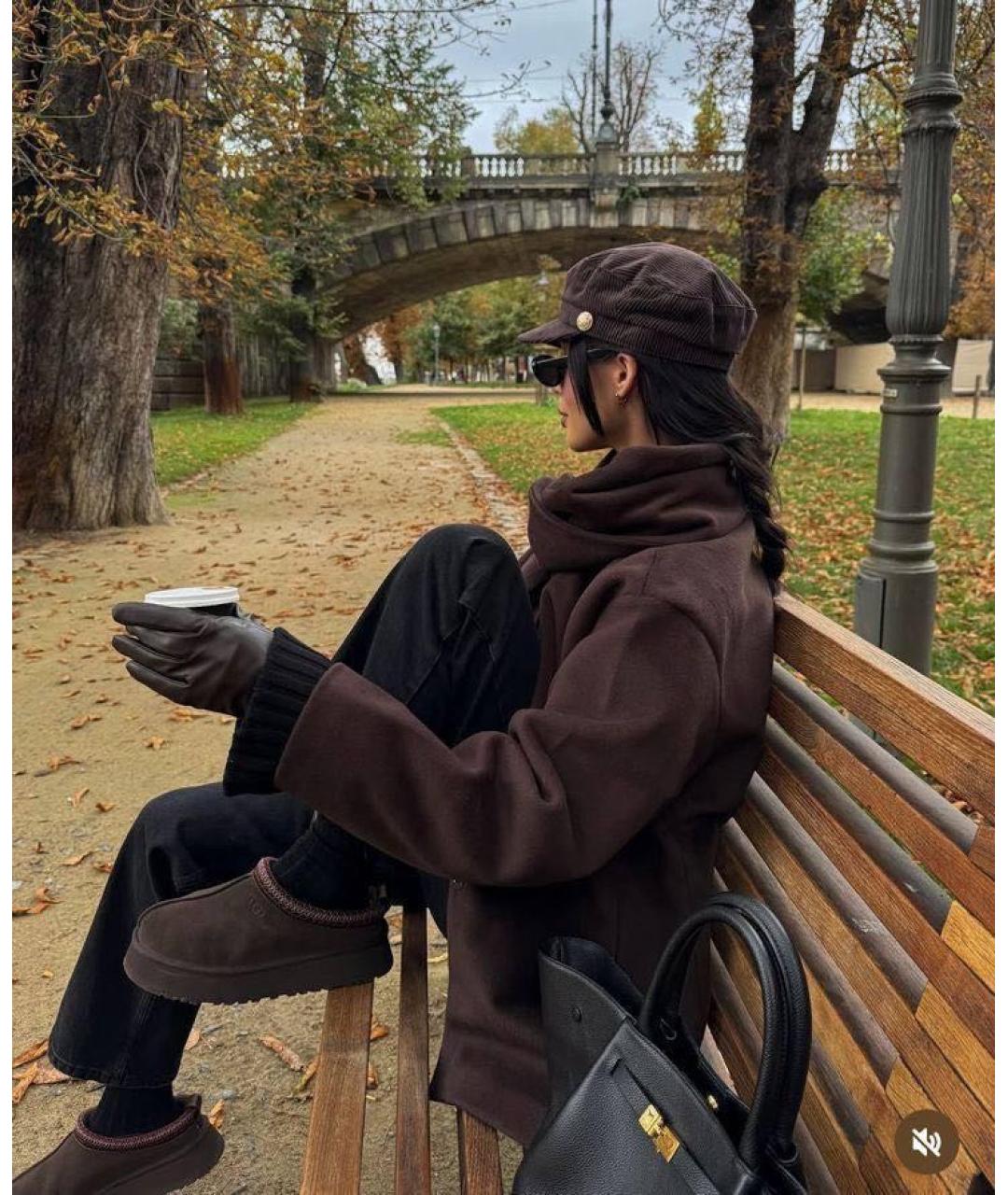 UGG AUSTRALIA Коричневые замшевые сабо, фото 7