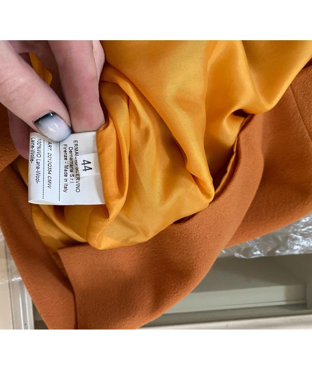 ERMANNO SCERVINO Горчичное шерстяное коктейльное платье, фото 7