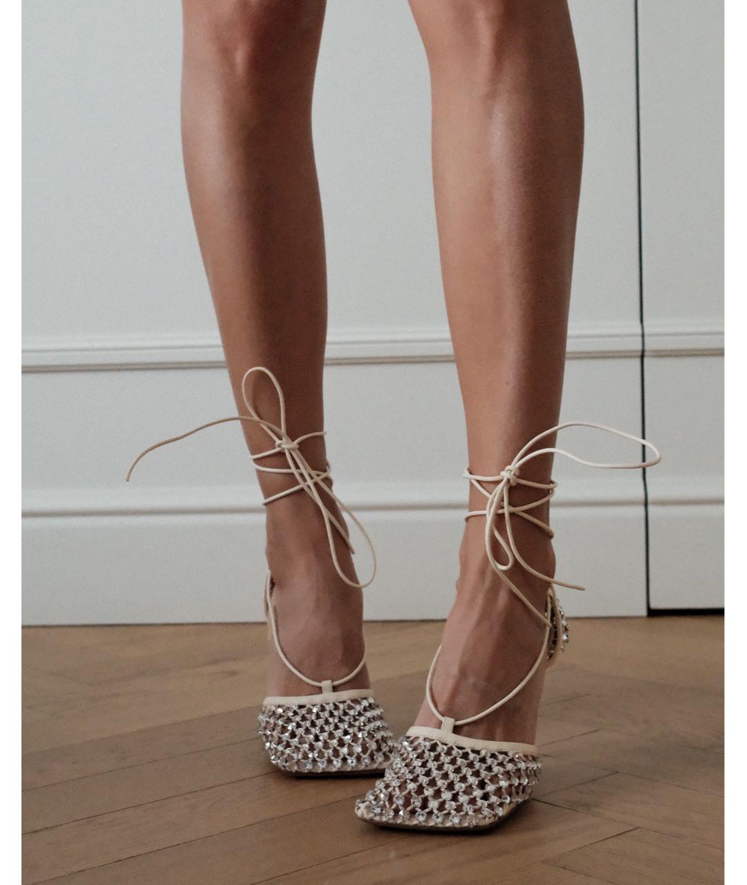 BOTTEGA VENETA Бежевые кожаные туфли, фото 5