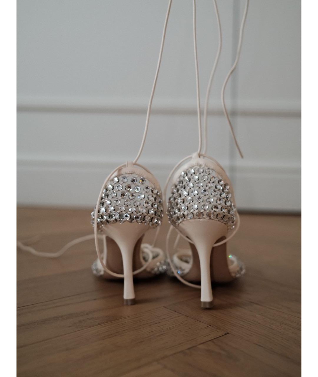 BOTTEGA VENETA Бежевые кожаные туфли, фото 4