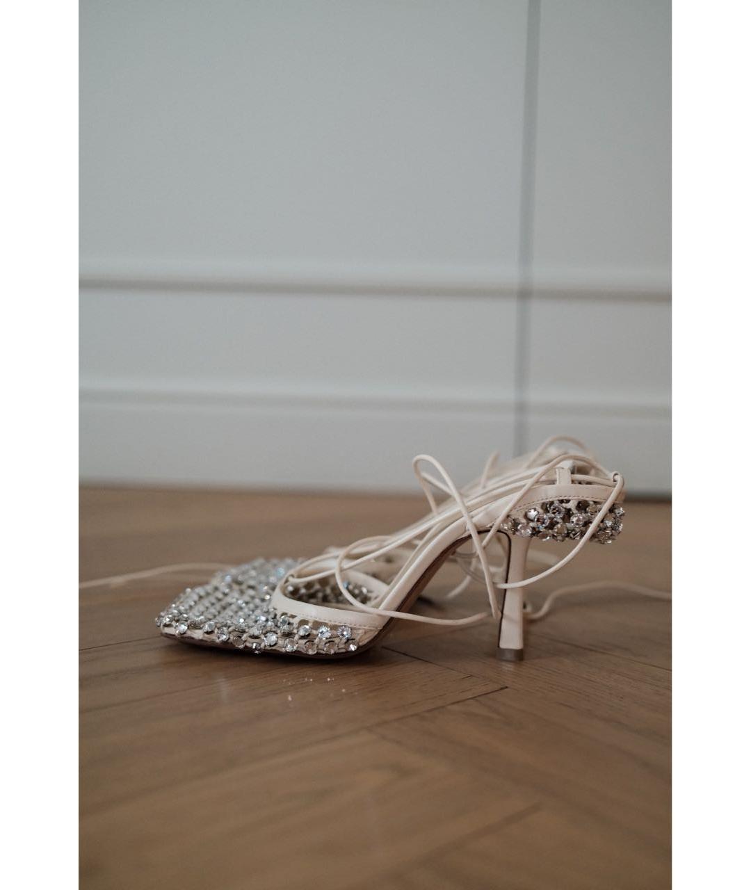 BOTTEGA VENETA Бежевые кожаные туфли, фото 7