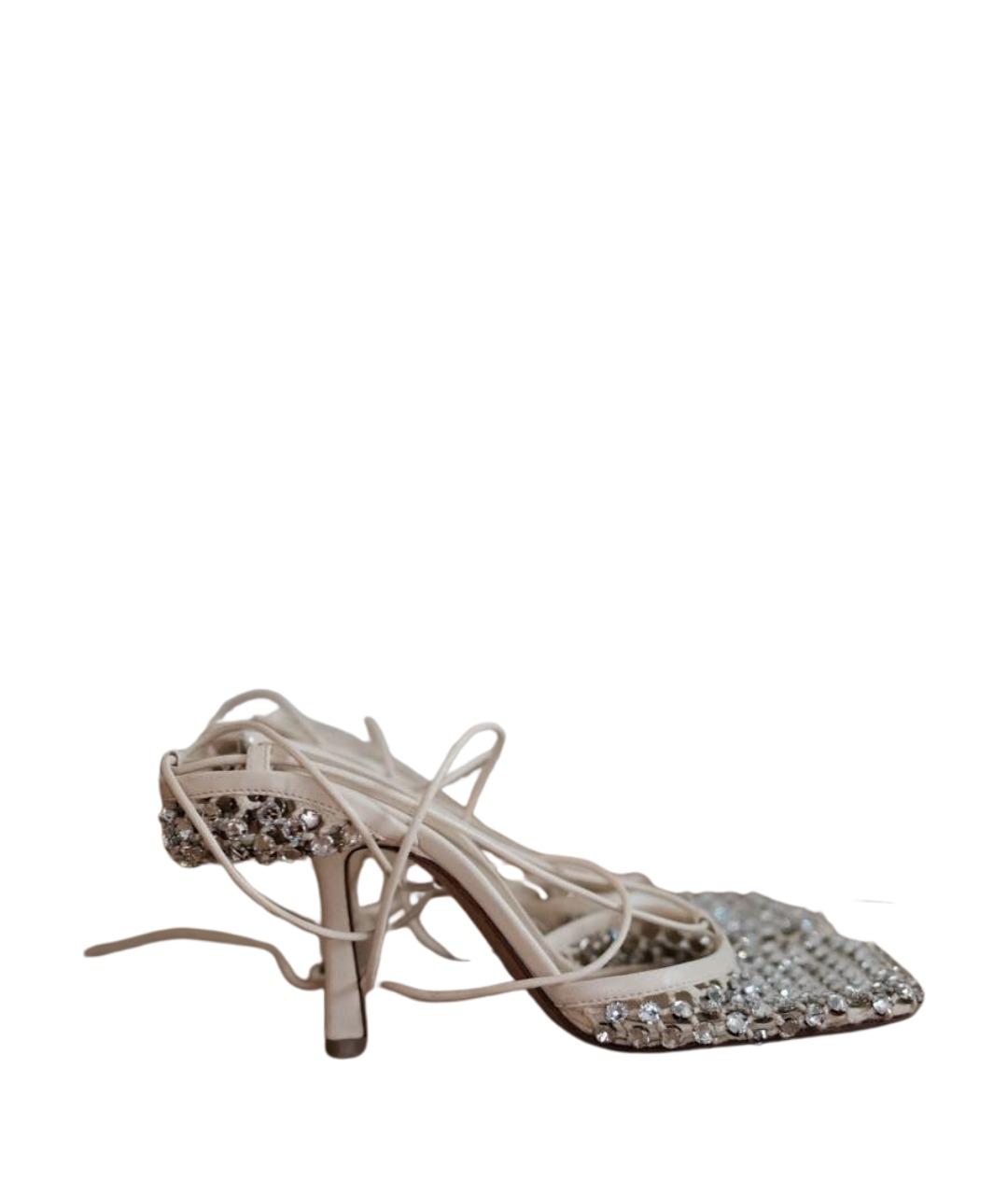 BOTTEGA VENETA Бежевые кожаные туфли, фото 1