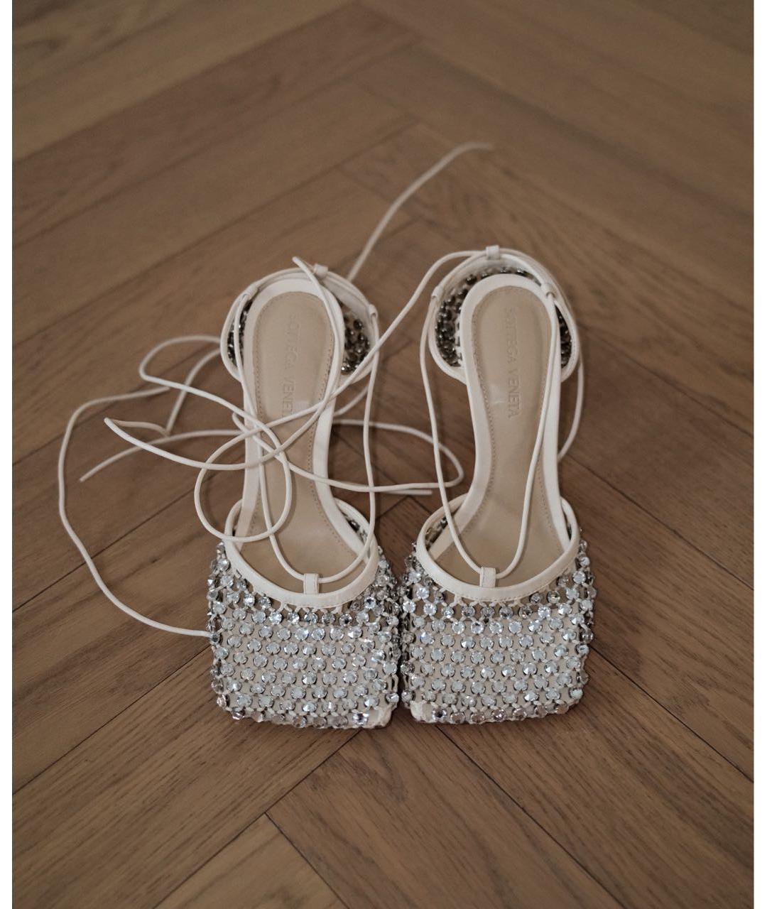 BOTTEGA VENETA Бежевые кожаные туфли, фото 3