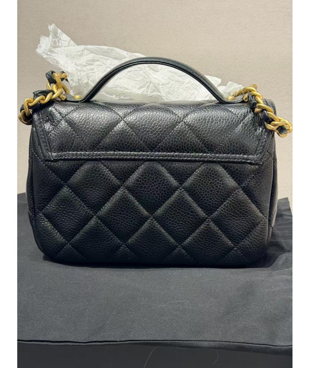CHANEL Черная кожаная сумка через плечо, фото 5