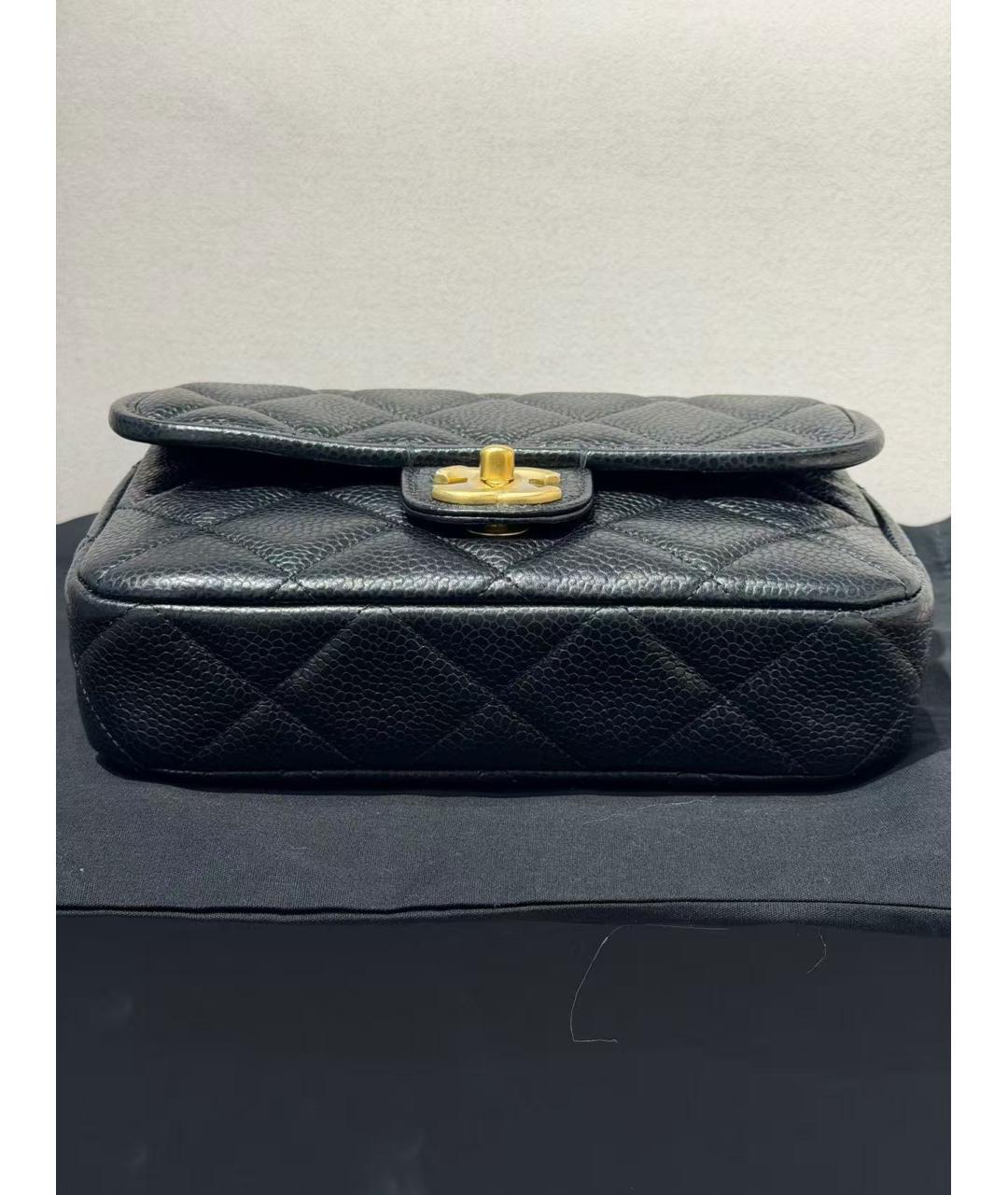 CHANEL Черная кожаная сумка через плечо, фото 7