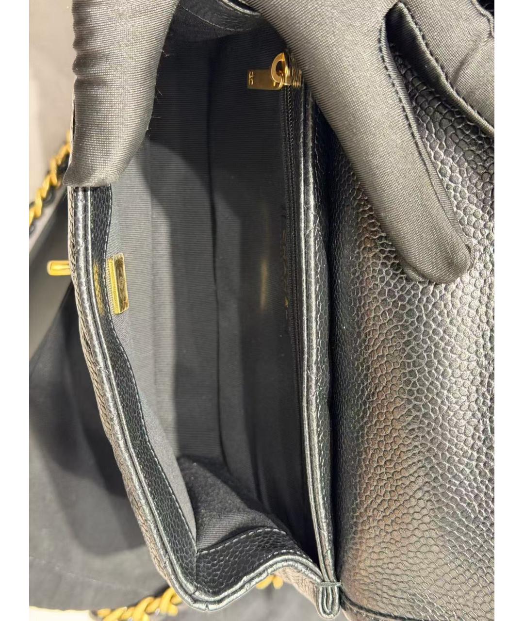 CHANEL Черная кожаная сумка через плечо, фото 9