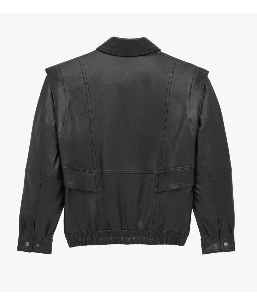 SAINT LAURENT Черная кожаная куртка, фото 2