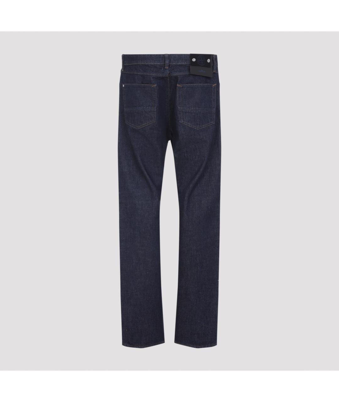 STONE ISLAND Синие хлопковые повседневные брюки, фото 3