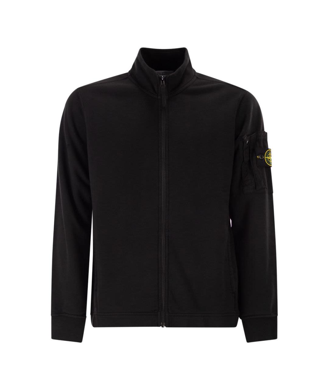 STONE ISLAND Черный хлопковый джемпер / свитер, фото 1