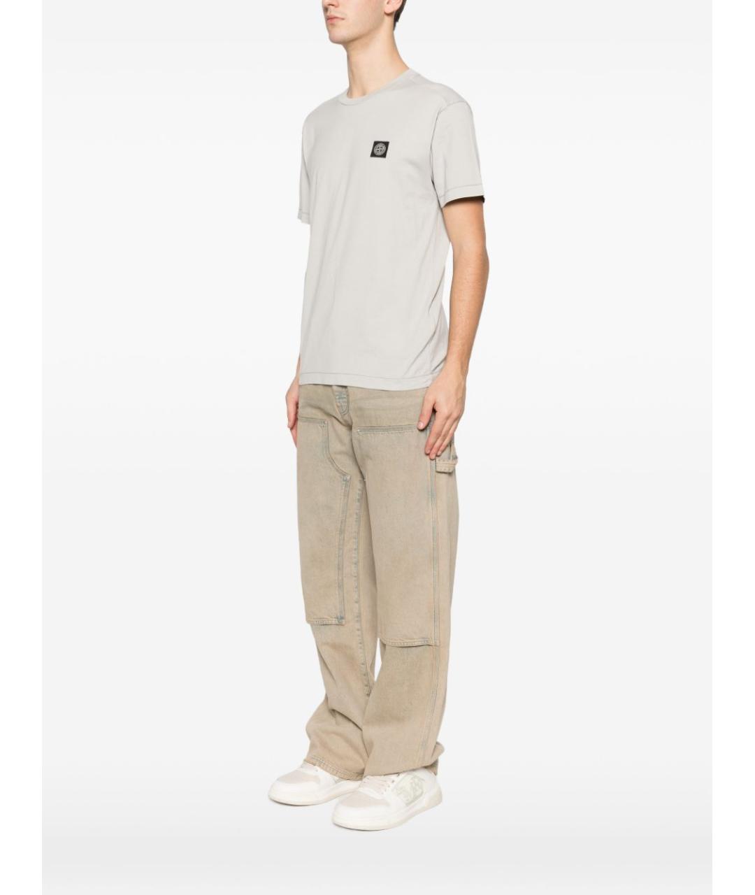 STONE ISLAND Хлопковая футболка, фото 3