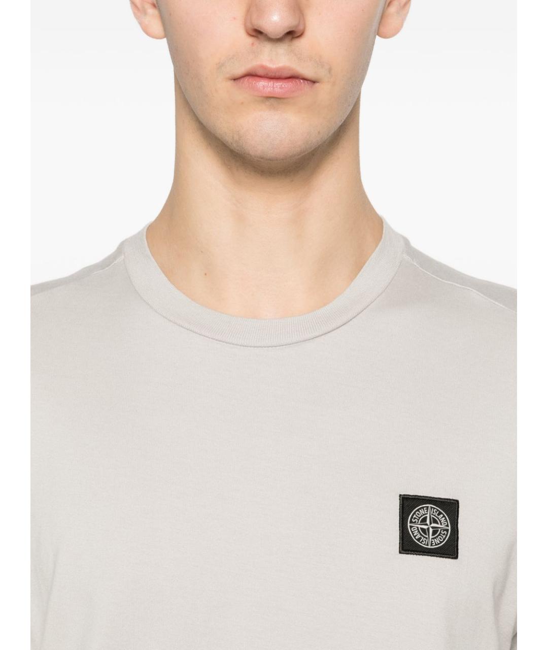 STONE ISLAND Хлопковая футболка, фото 4
