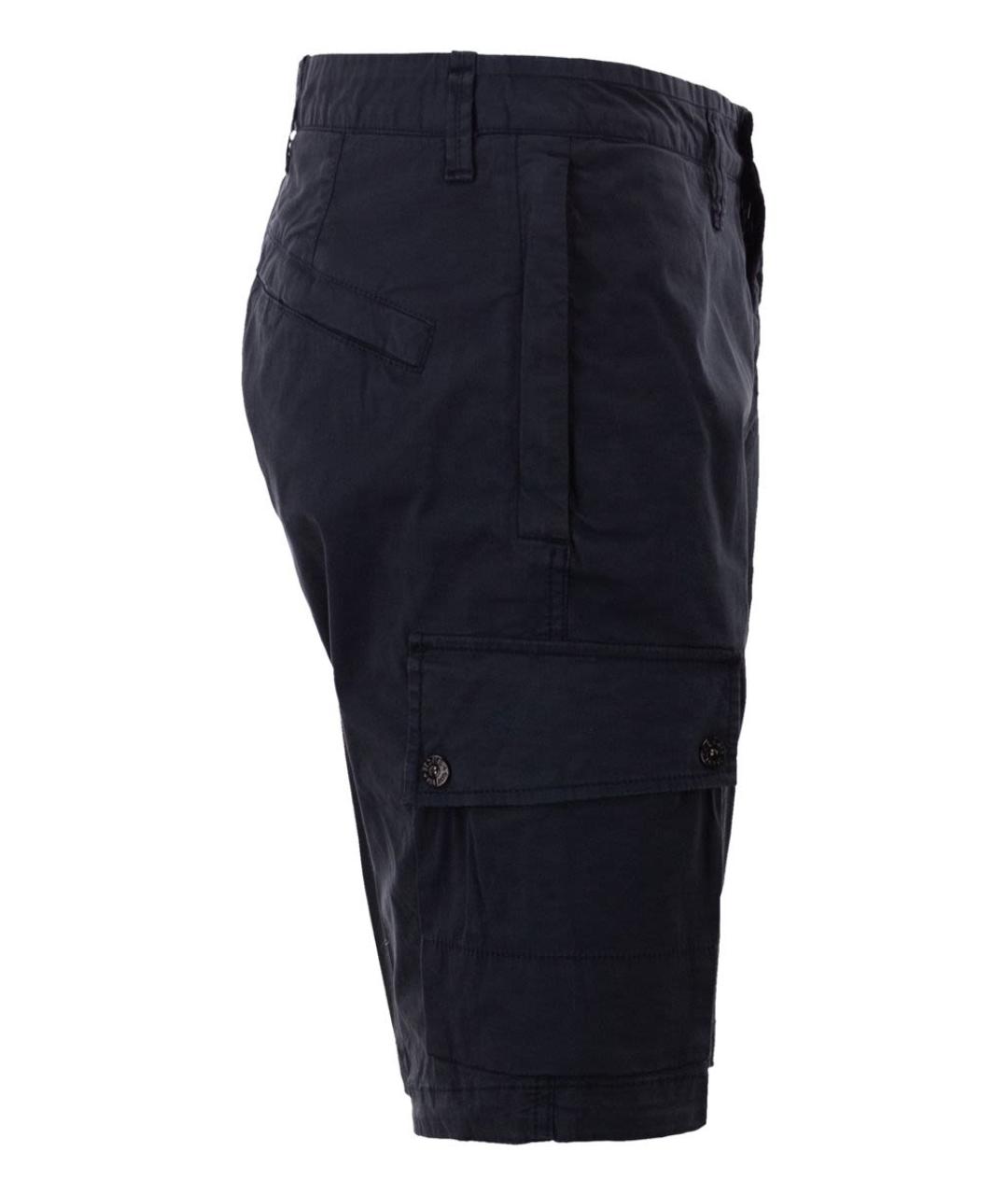STONE ISLAND Темно-синие хлопковые шорты, фото 3