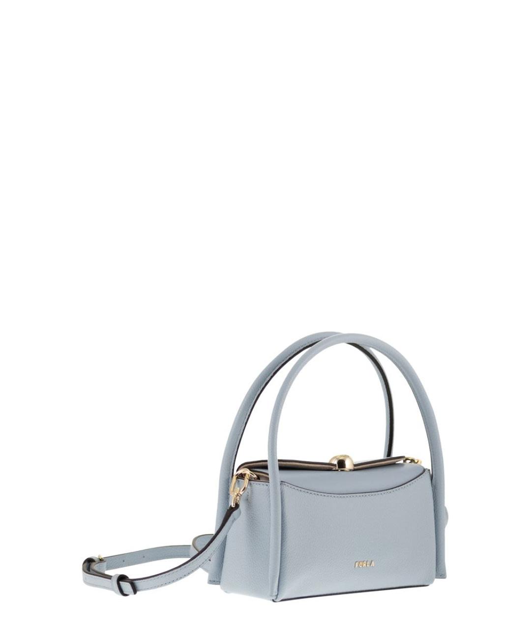 FURLA Голубая кожаная сумка через плечо, фото 2