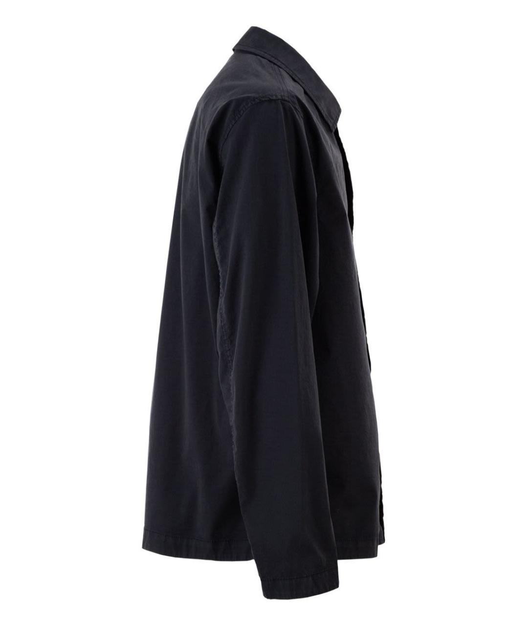 STONE ISLAND Темно-синяя хлопковая кэжуал рубашка, фото 3