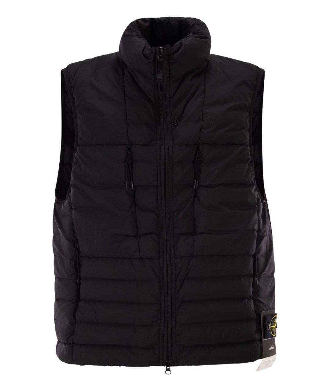STONE ISLAND Черный полиамидовый жилет, фото 1
