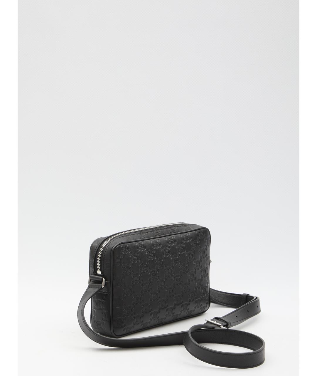 CELINE Черная кожаная сумка на плечо, фото 2