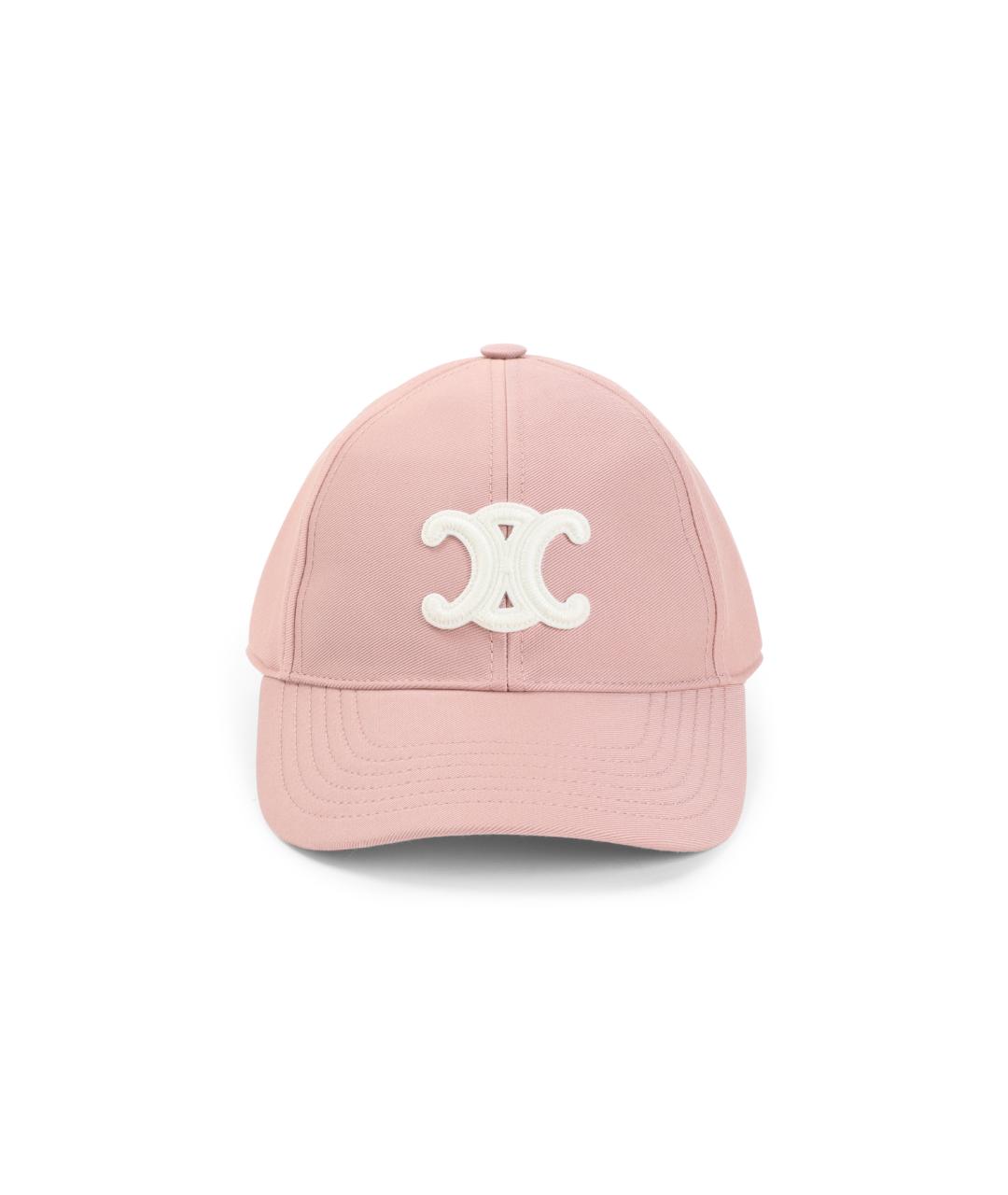 CELINE Розовая хлопковая кепка, фото 1