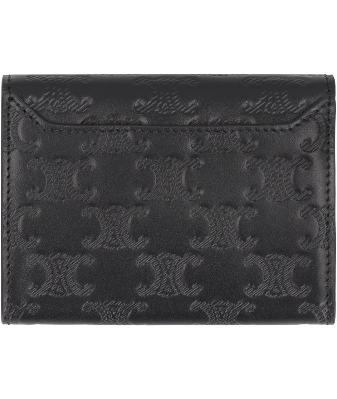 CELINE Черный кожаный кошелек, фото 3