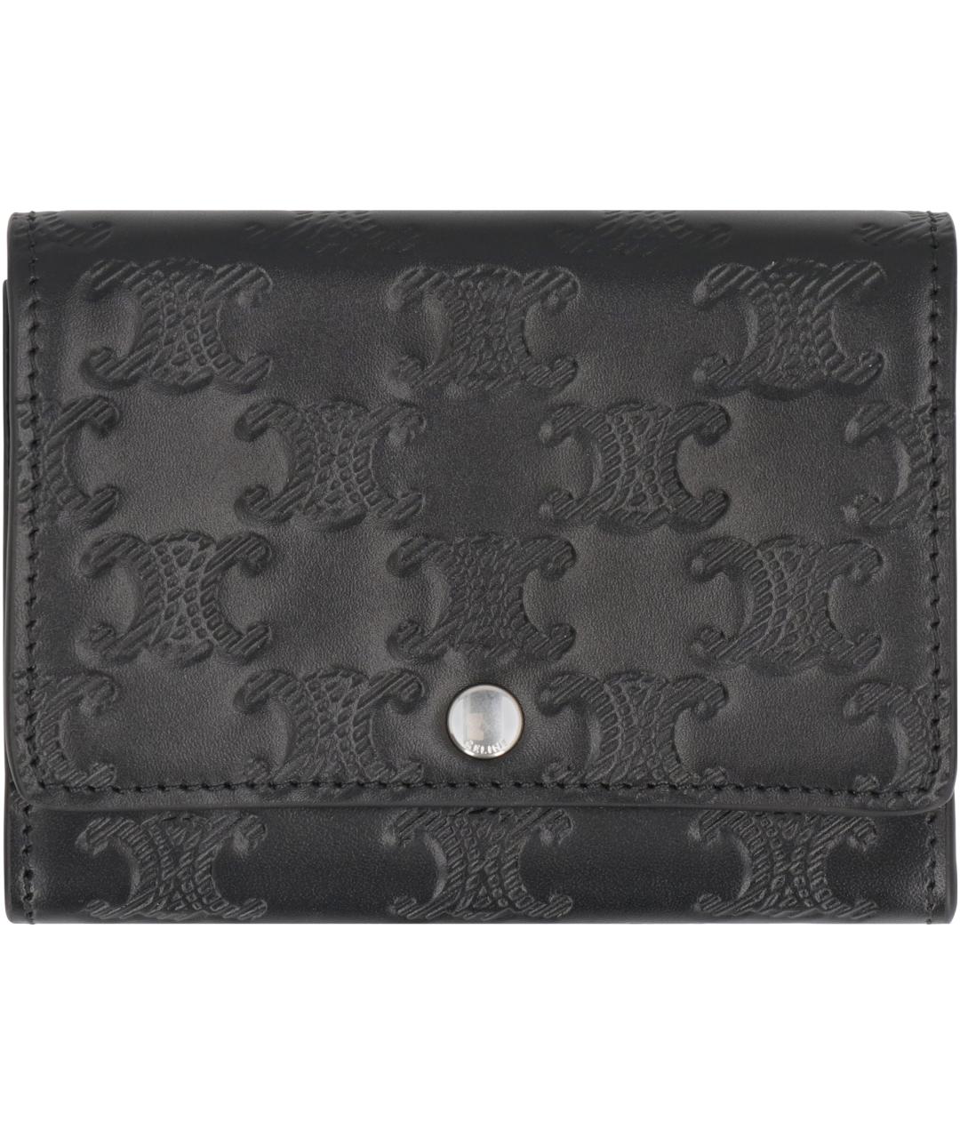 CELINE Черный кожаный кошелек, фото 2