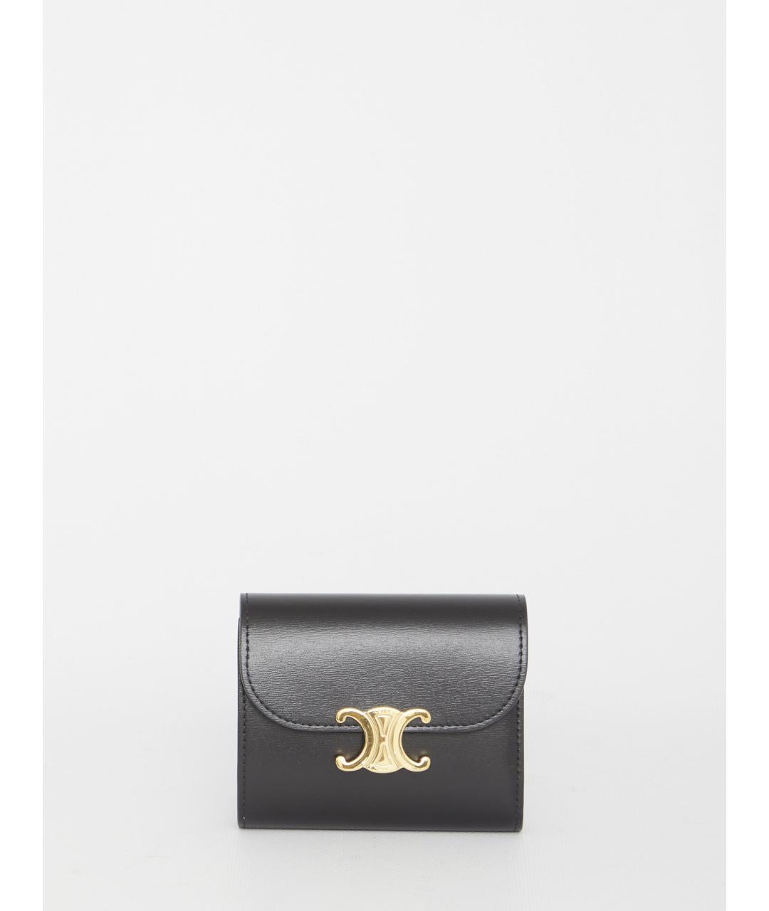 CELINE Черный кожаный кошелек, фото 6