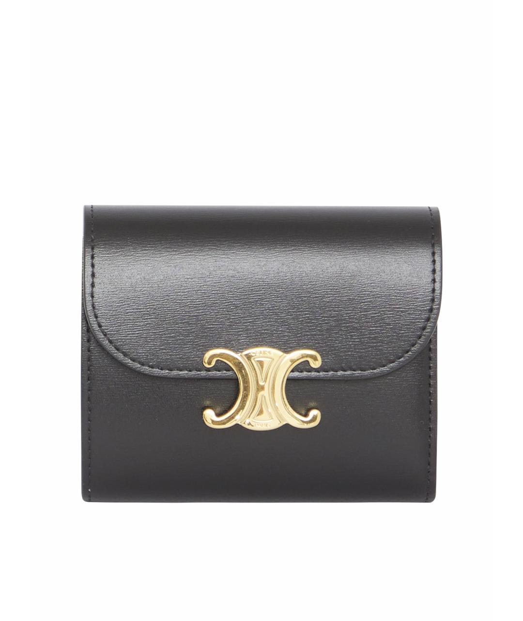 CELINE Черный кожаный кошелек, фото 1