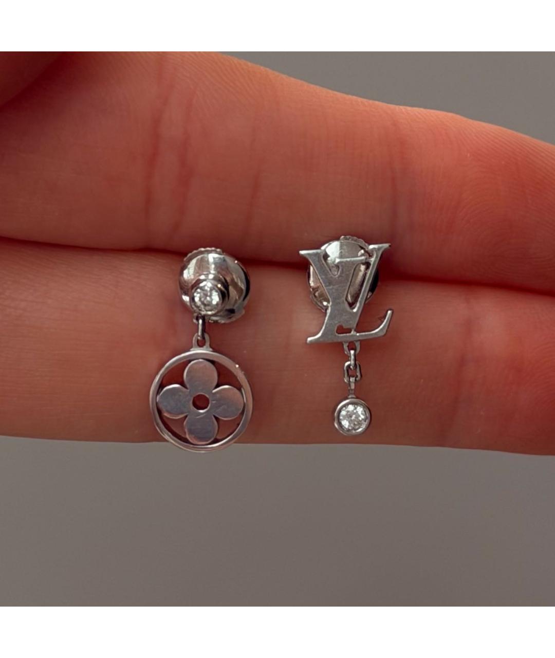 LOUIS VUITTON Серебряные серьги из белого золота, фото 8