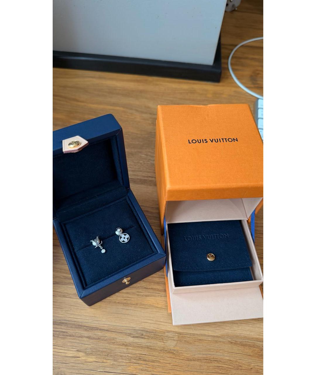 LOUIS VUITTON Серебряные серьги из белого золота, фото 5