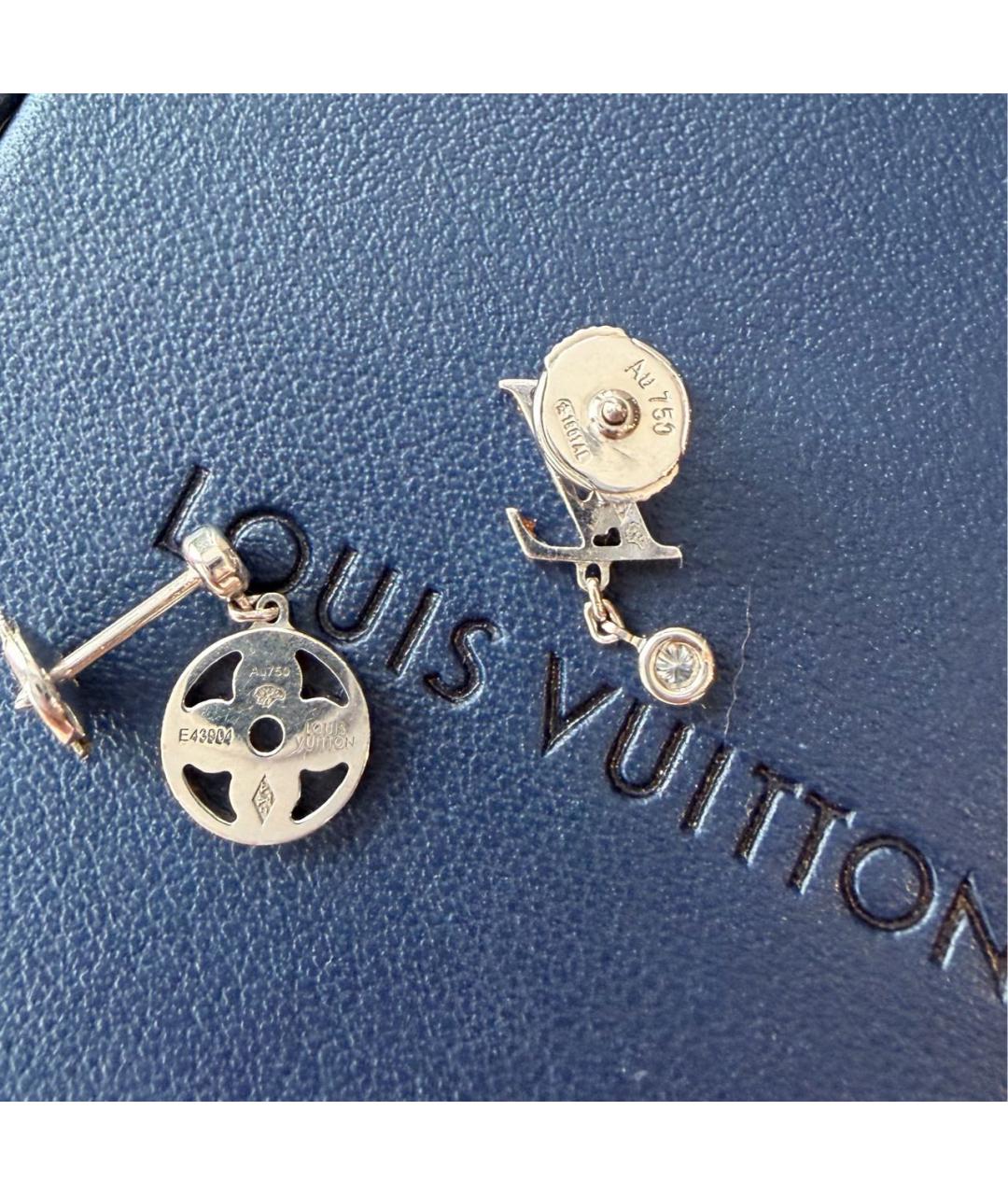 LOUIS VUITTON Серебряные серьги из белого золота, фото 2